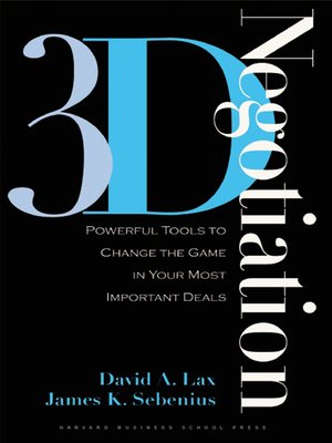 cover image of 3-d Negotiation